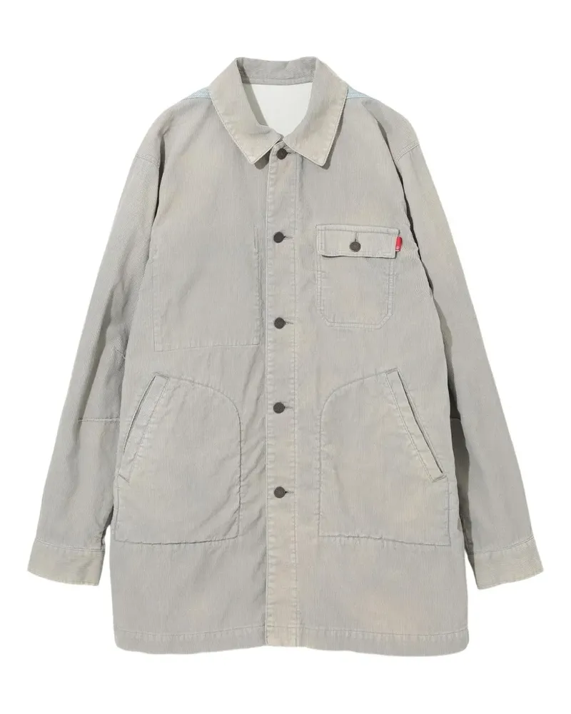 Undercover Hemd mit Cord-Effekt - Grau Grau