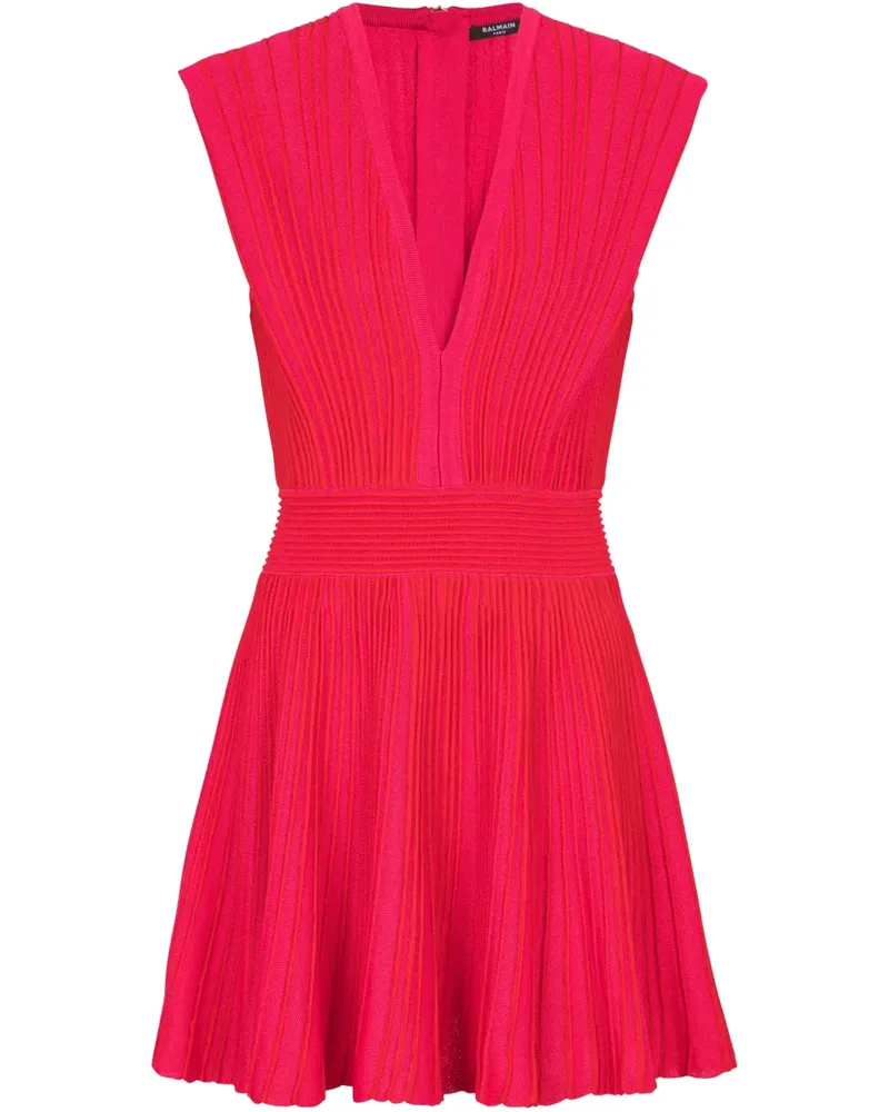 Balmain Minikleid mit paspelierten Nähten - Rosa Rosa