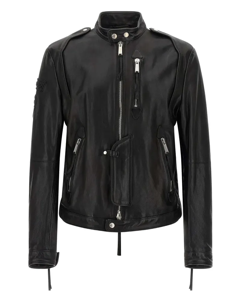 Dsquared2 x Ducati leather jacket - Schwarz Schwarz
