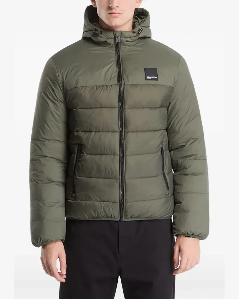 Karl Lagerfeld quilted hooded jacket - Grün Grün