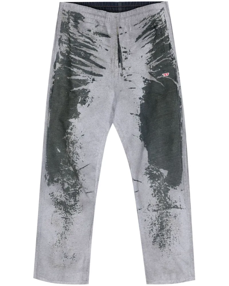 Diesel D-Lab Track Straight-Leg-Jeans - Grau Grau