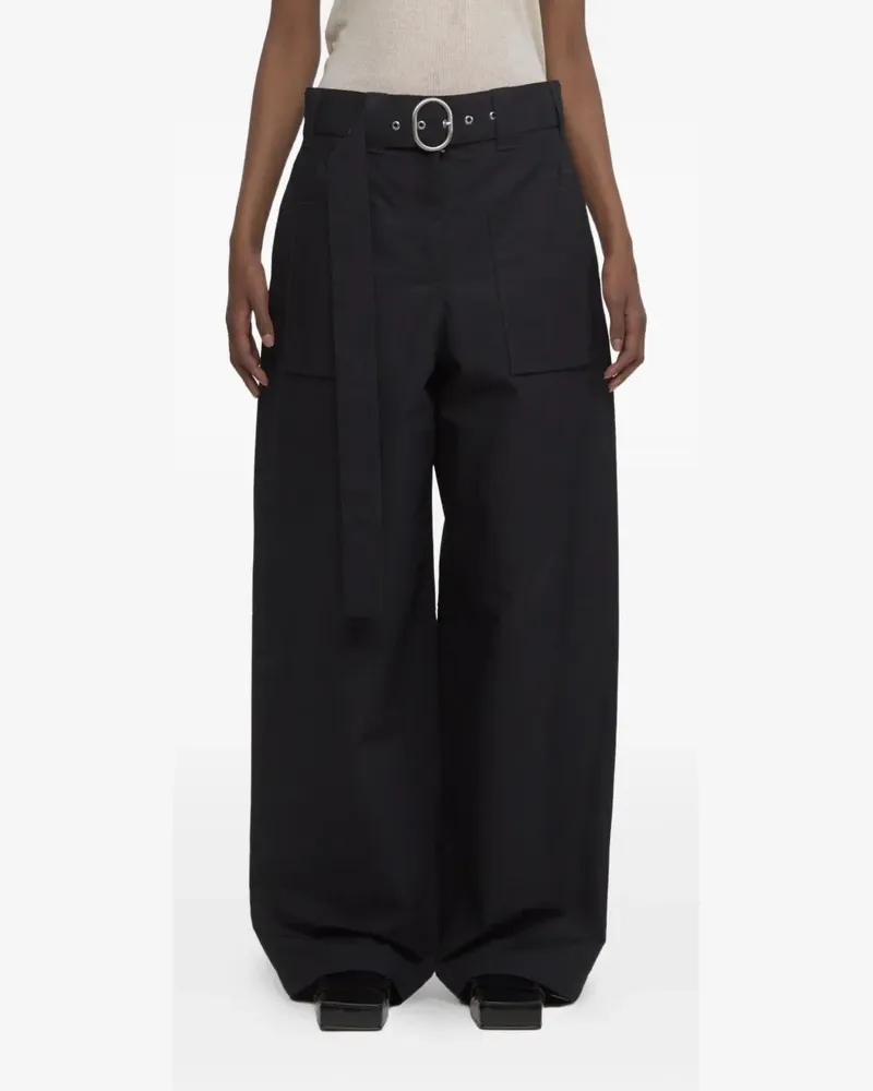 Jil Sander Hose mit Gürtel - Schwarz Schwarz