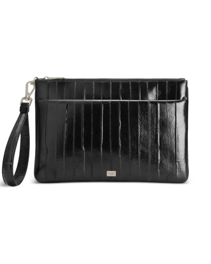 Dolce & Gabbana Clutch mit Reißverschluss - Schwarz Schwarz