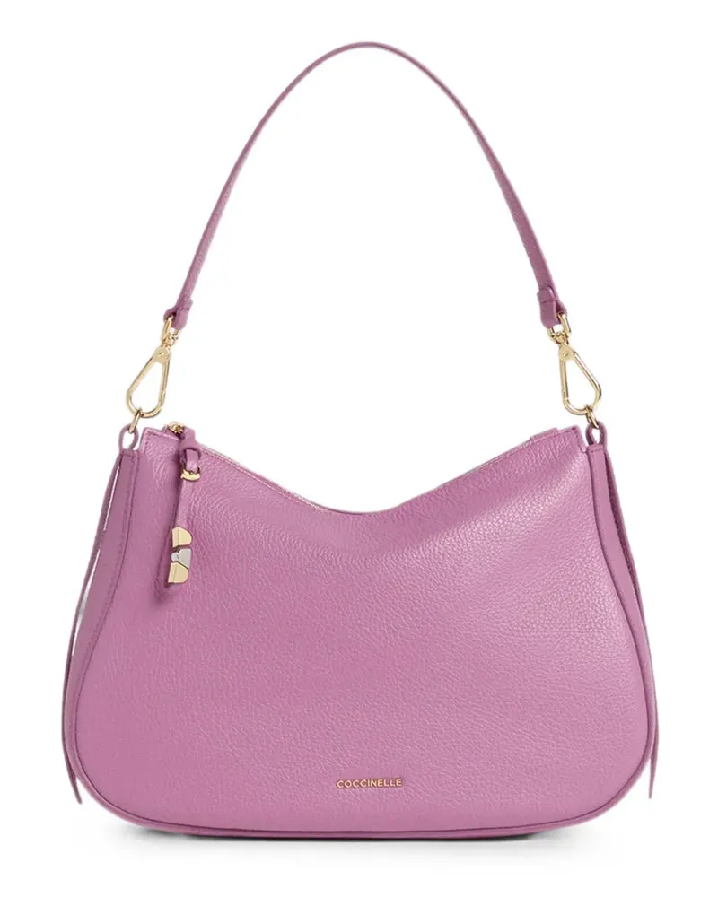 Coccinelle Kleine Nory Schultertasche mit Logo - Violett Violett
