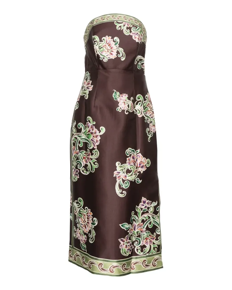 ALEMAIS Josie Midikleid mit Mieder - Braun Braun