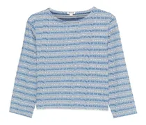 Bluse mit U-Boot-Ausschnitt - Blau