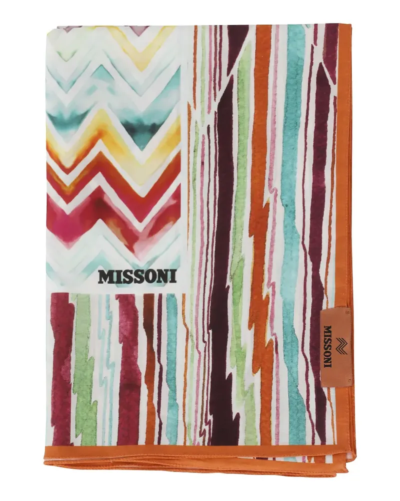 Missoni zigzag-print scarf - Weiß Weiß