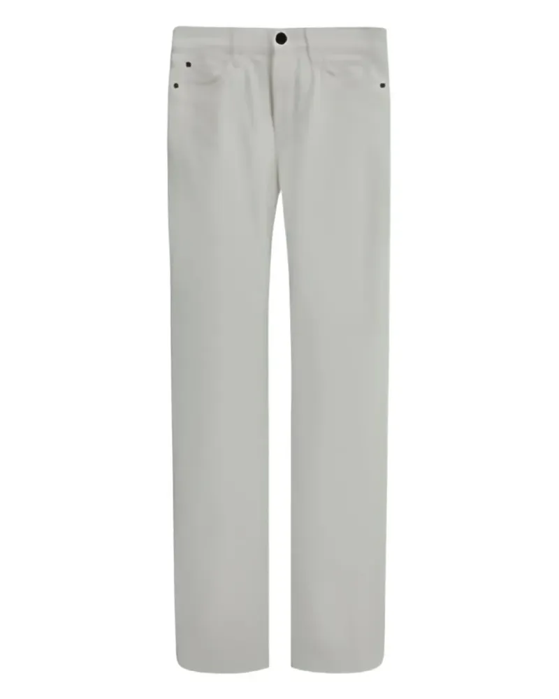Loro Piana Five-Pocket-Jeans mit Lederapplikation - Weiß Weiß