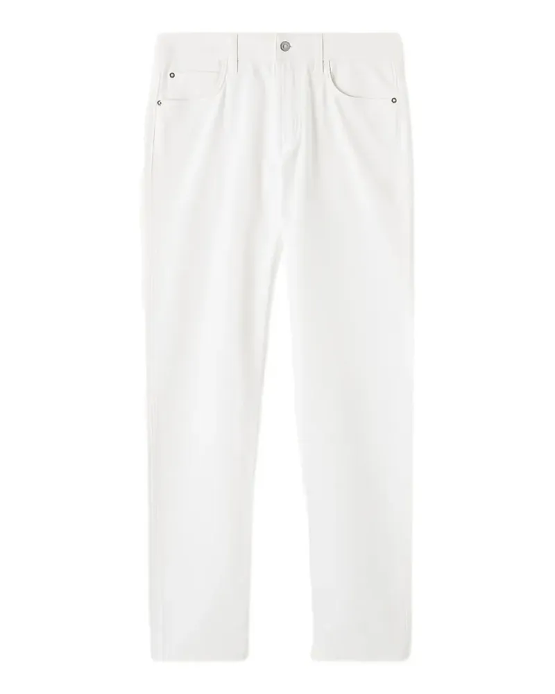 Loro Piana Five-Pocket-Jeans mit Lederapplikation - Weiß Weiß