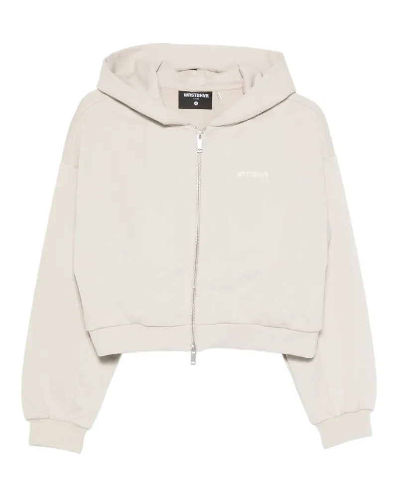 WRSTBHVR Eria V2 logo-print zip-up hoodie - Grau Grau