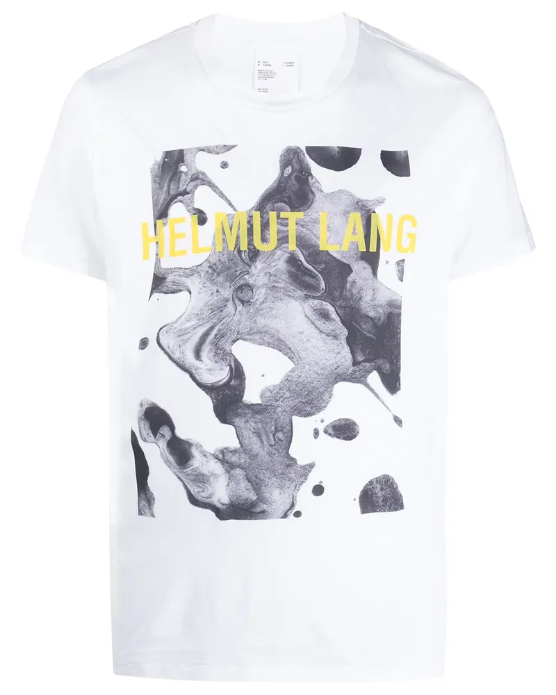Helmut Lang T-Shirt mit Logo-Print - Weiß Weiß