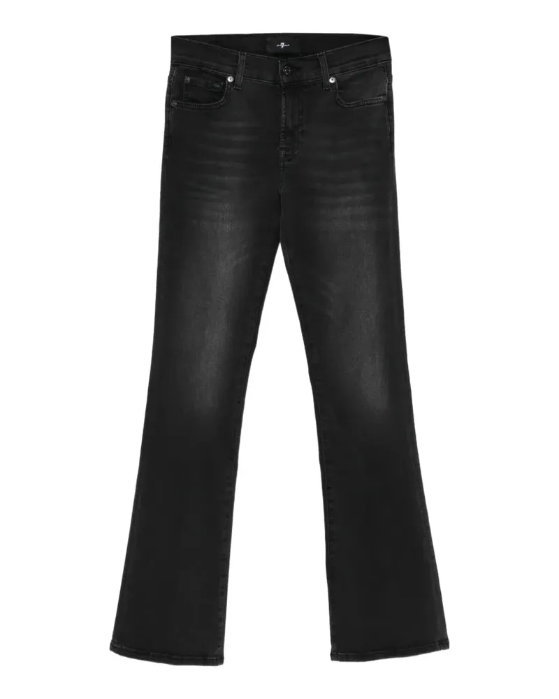 7 for all mankind Ausgeblichene Schlagjeans - Schwarz Schwarz