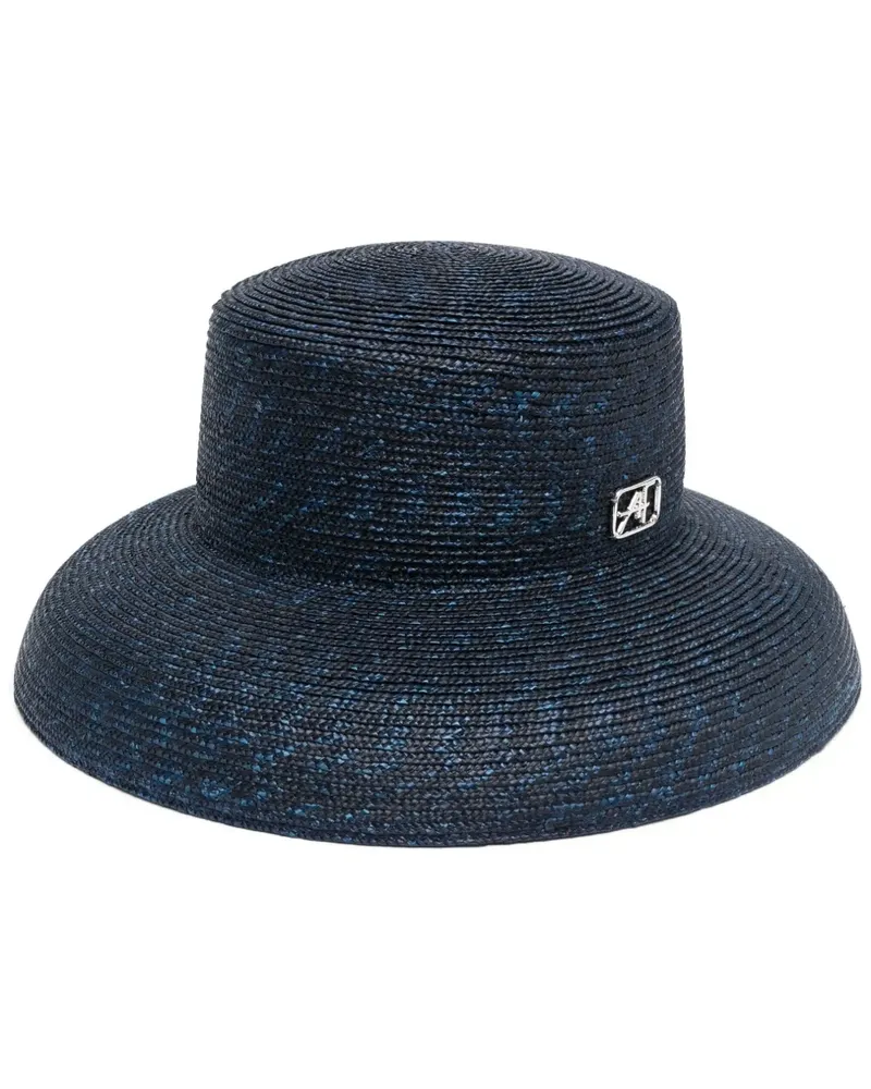 Alberta Ferretti Fischerhut aus Bast - Blau Blau