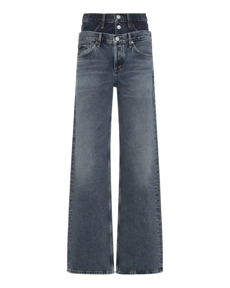 AGOLDE Elson double-waistband jeans - Blau Blau