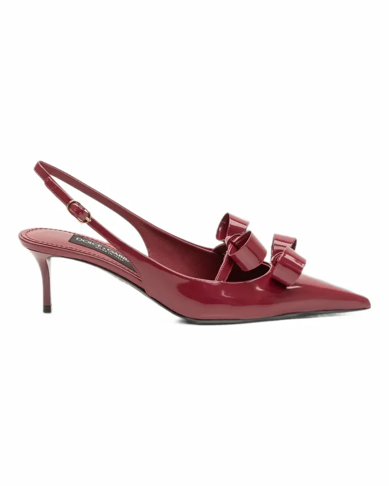 Dolce & Gabbana bow-detail slingback pumps - Rot Rot