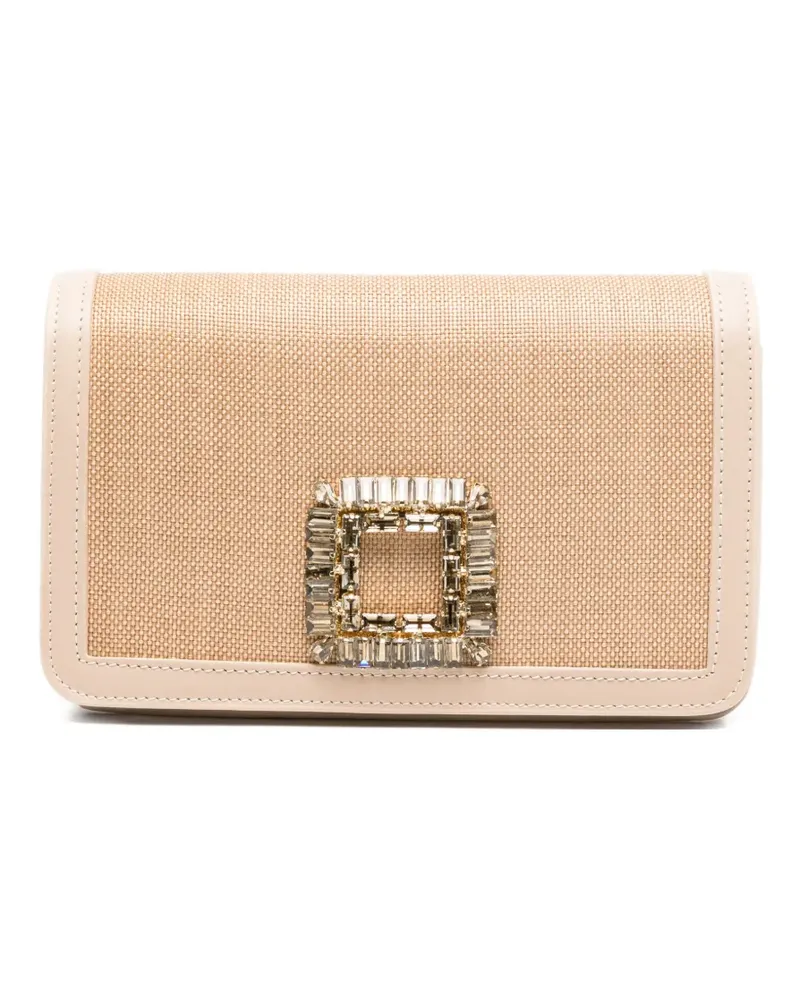 FESTA Milano embellished tilda shoulder bag - Nude Nude