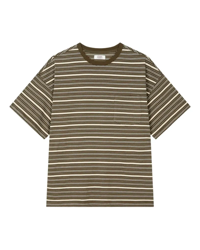STUDIO TOMBOY Gestreiftes T-Shirt - Grün Grün