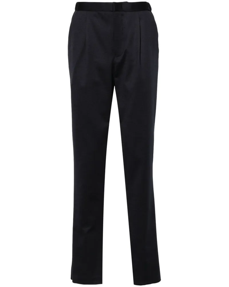 Emporio Armani Hose mit Bundfalten - Blau Blau