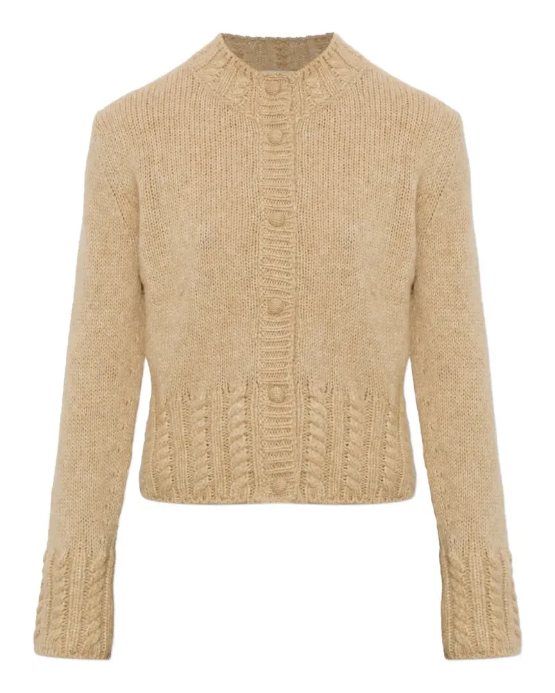 Moncler Cardigan mit Zopfmuster-Detail - Nude Nude