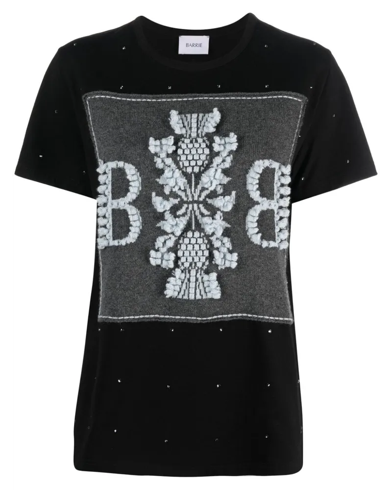 Barrie T-Shirt mit Logo-Stickerei - Schwarz Schwarz