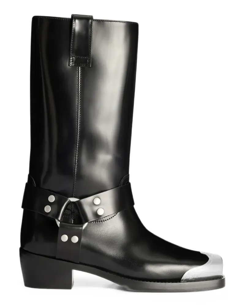 Paris Texas Roxy Stiefel mit verzierter Kappe - Schwarz Schwarz