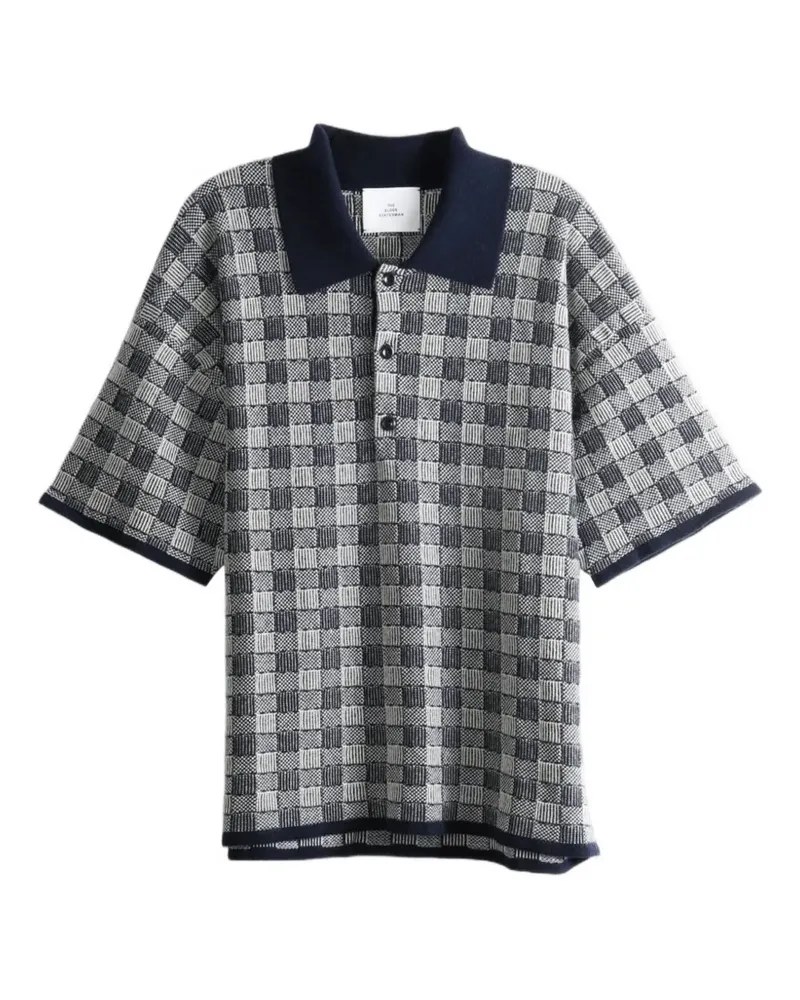 The Elder Statesman check-pattern short-sleeve polo shirt - Grau Grau