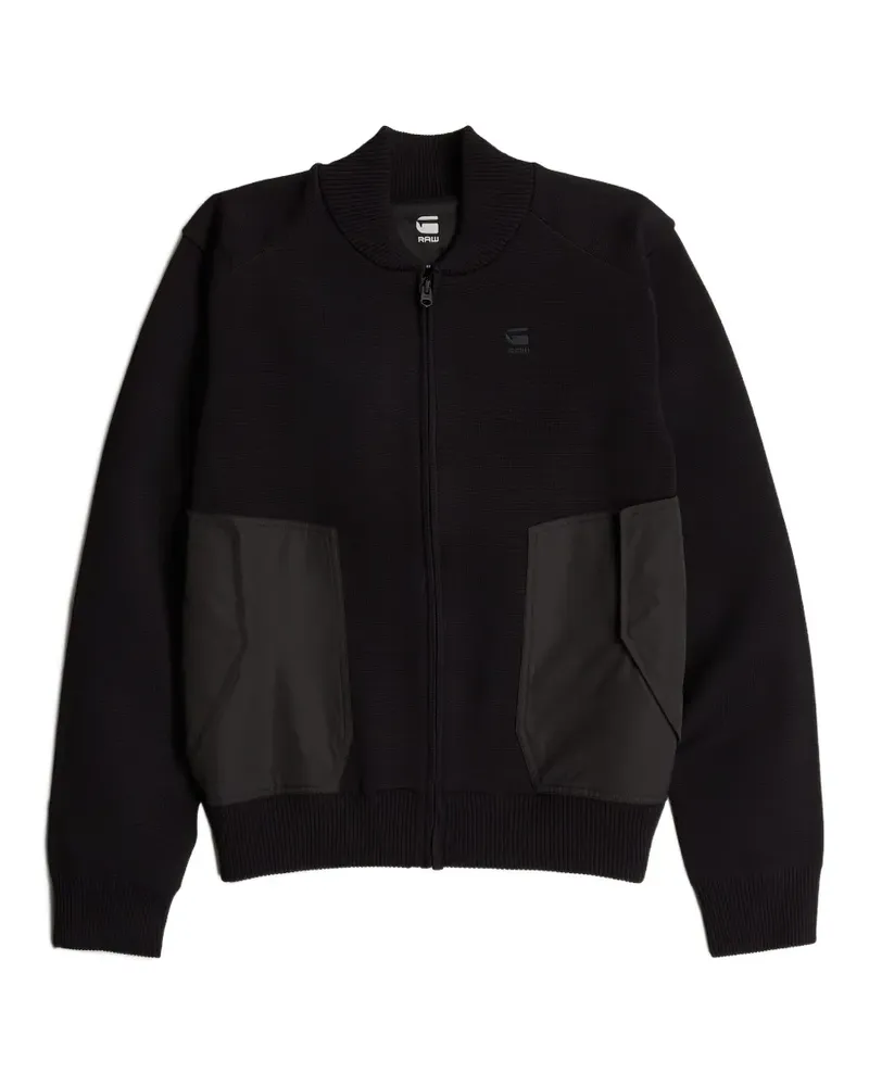 G-STAR RAW Engineered Mix Bomberjacke mit Reißverschluss - Schwarz Schwarz