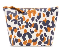 Pocket Clutch mit Punkte-Print - Weiß