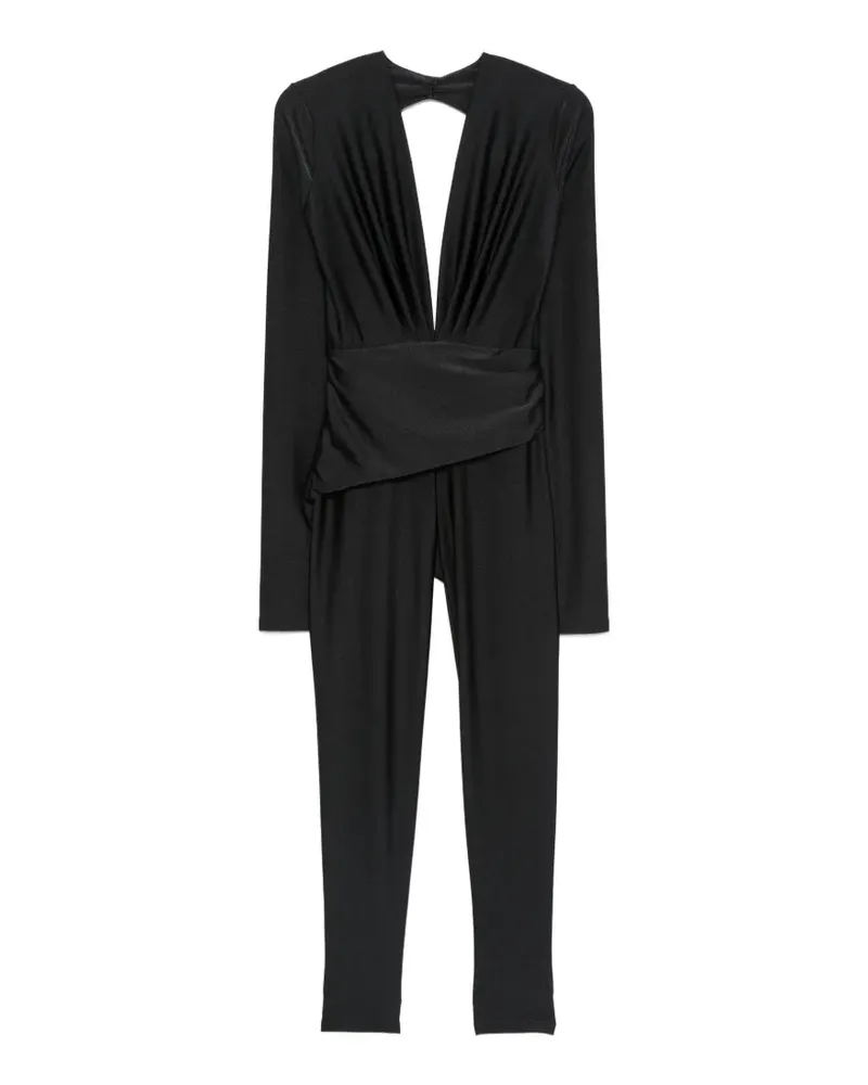 ANDAMANE plunging backless jumpsuit - Schwarz Schwarz
