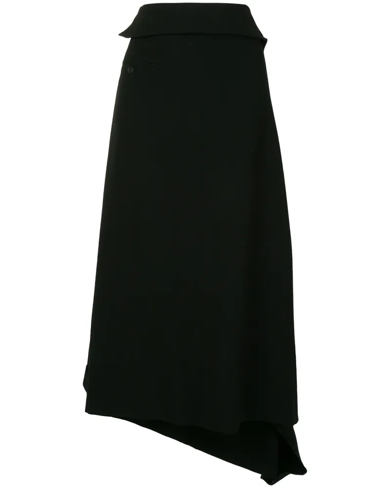 Yohji Yamamoto Cropped-Hose mit lockerem Schnitt - Schwarz Schwarz