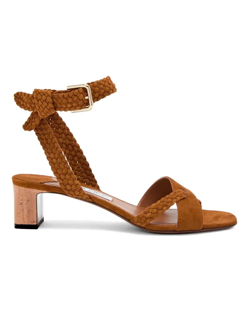 Jimmy Choo Geflochtene Rori Sandalen aus Wildleder - Braun Braun