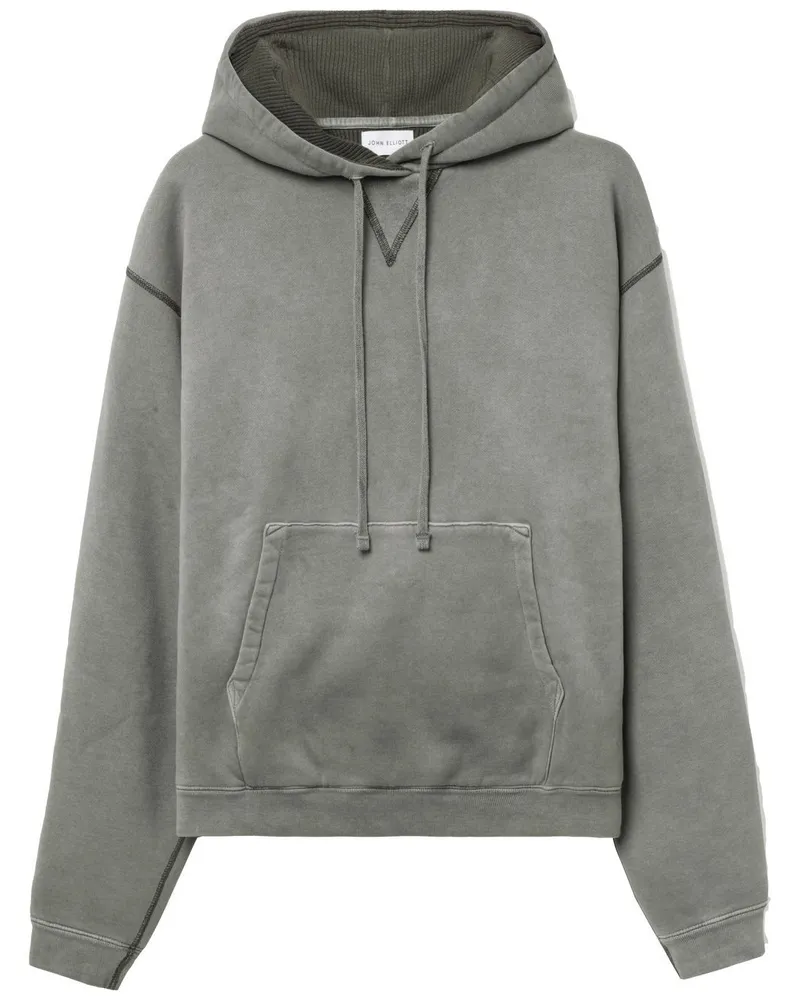 John Elliott + Co Thermo-Hoodie mit ausgeblichenem Effekt - Grau Grau