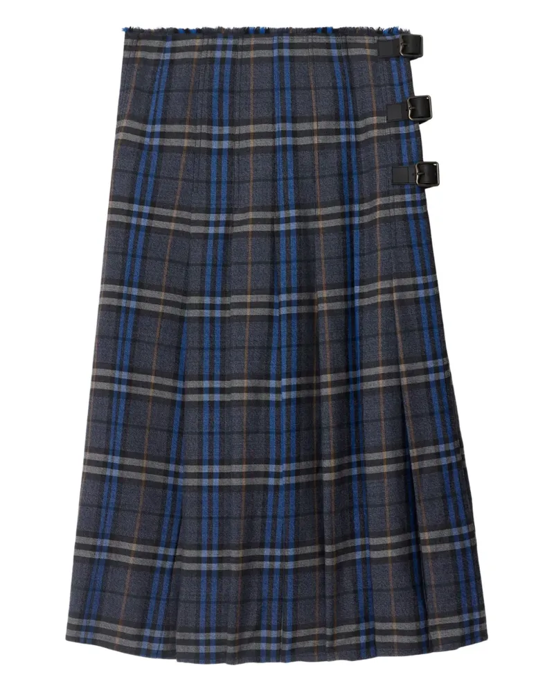 Burberry Karierter Midirock - Grau Grau