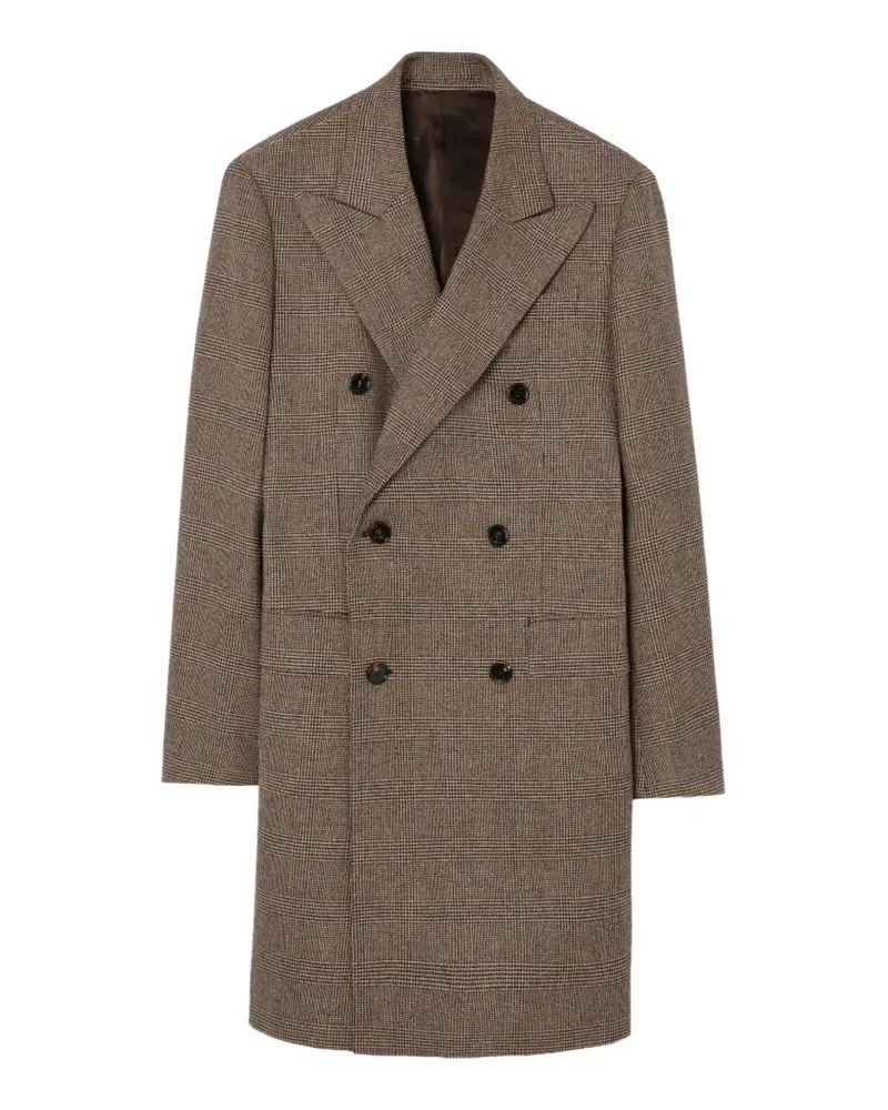 Burberry wool linen-blend Denbury tailored coat - Braun Braun