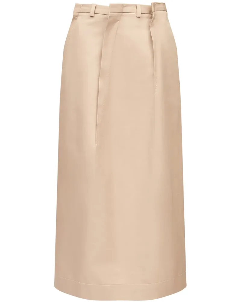 Maison Margiela Midirock mit Faltendetail - Nude Nude