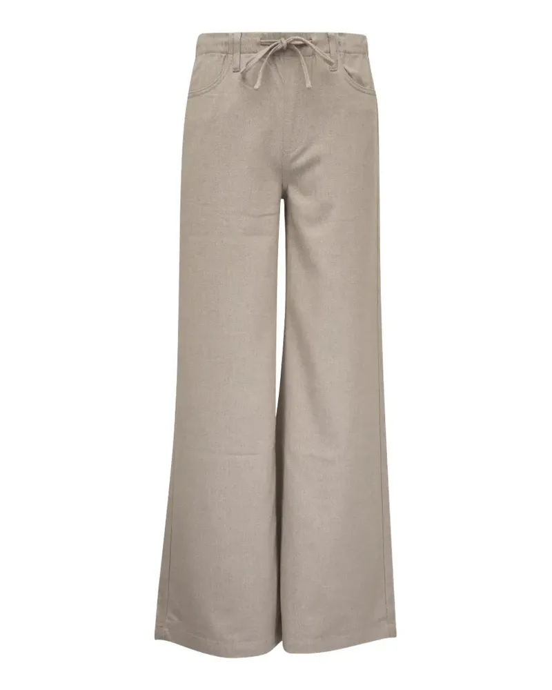 Adriano Goldschmied Stelladrawstring wide-leg trousers - Nude Nude