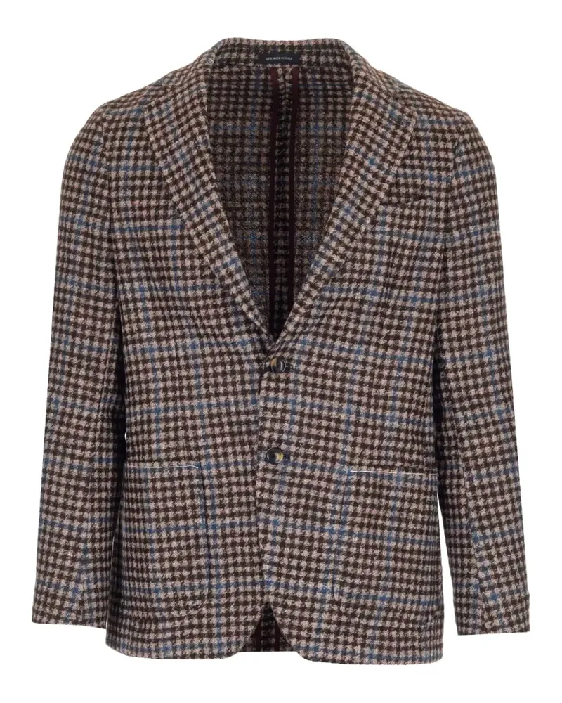 Al Duca D’Aosta 1902 check wool blazer - Braun Braun