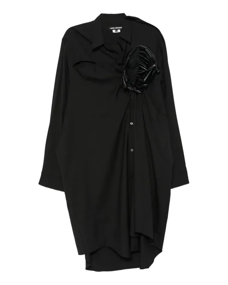 Junya Watanabe rose-appliqué cut-out midi dress - Schwarz Schwarz