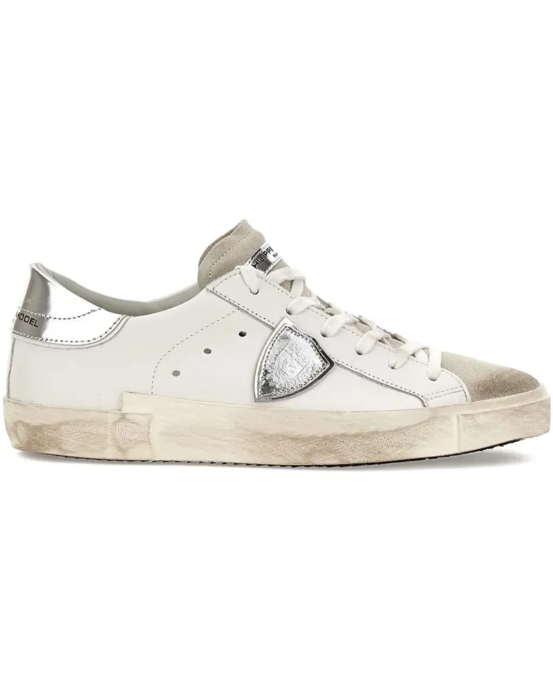 Philippe Model suede panelled sneakers - Weiß Weiß