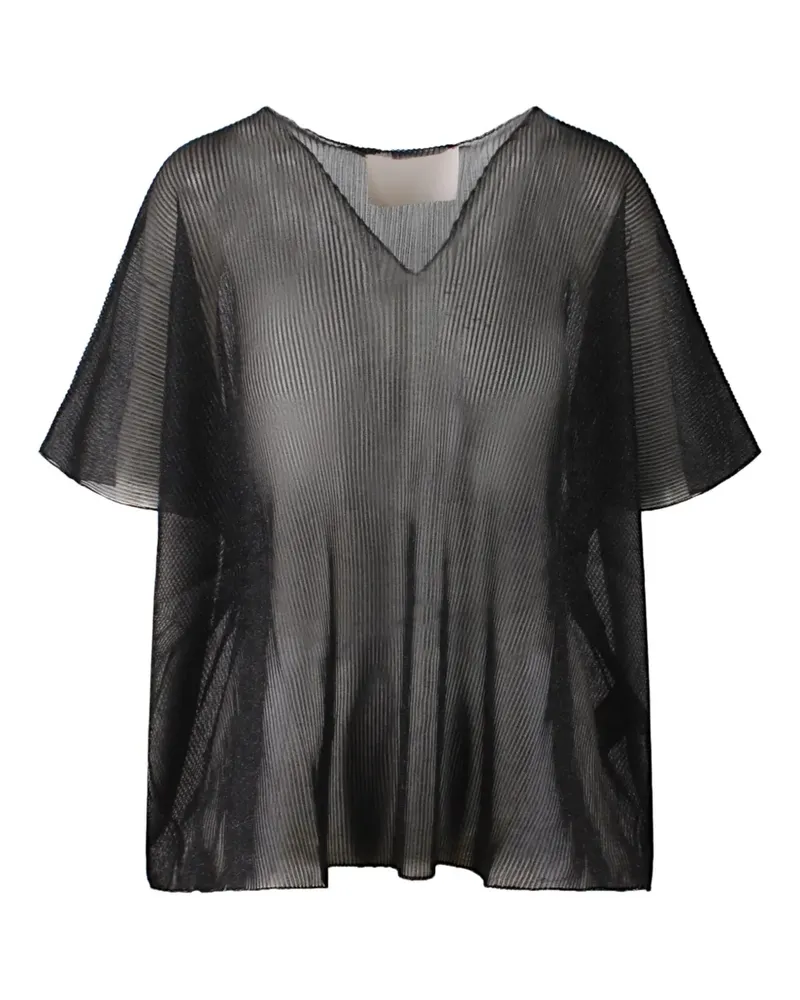 Circus Hotel T-Shirt mit Falten - Schwarz Schwarz