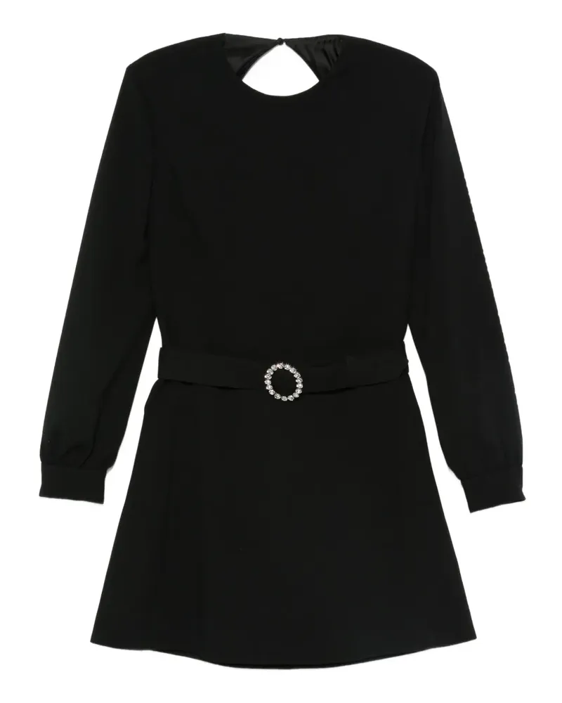 Saint Laurent Minikleid mit verziertem Gürtel - Schwarz Schwarz