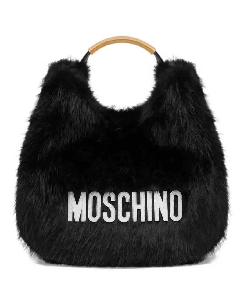 Moschino Shopper aus Faux Fur - Schwarz Schwarz