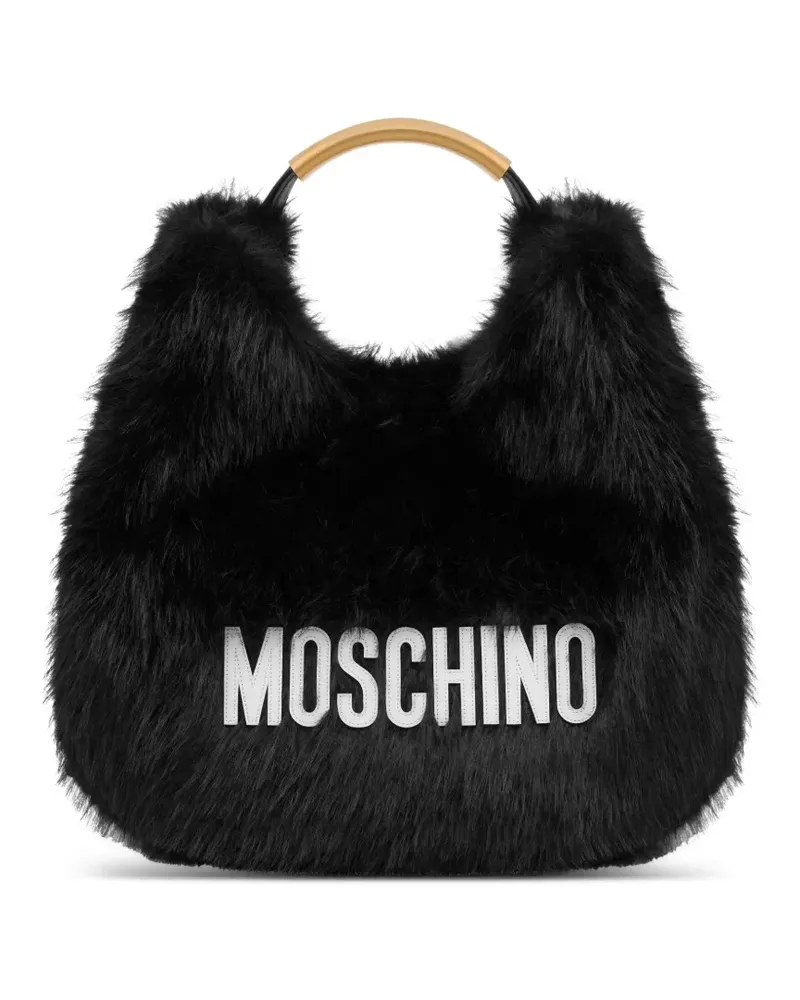 Moschino Shopper aus Faux Fur - Schwarz Schwarz