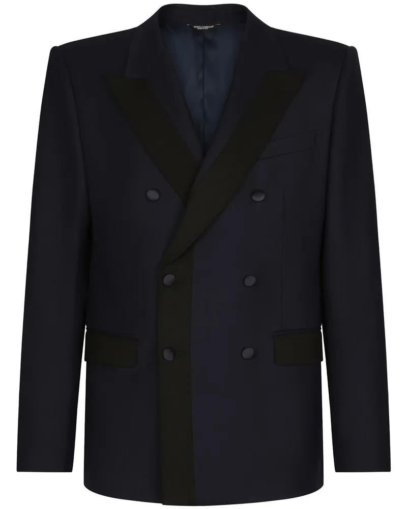 Dolce & Gabbana Doppelreihiges Sicilia-Fit-Sakko - Blau Blau