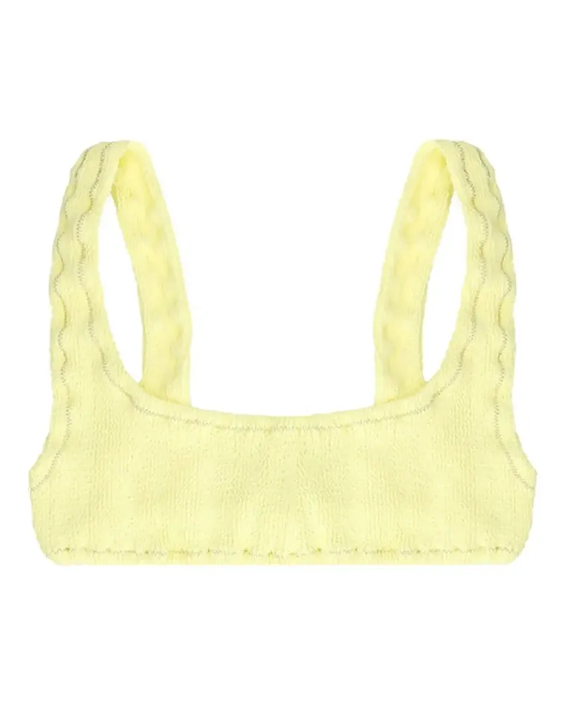 Reina Olga Ginny Bikinioberteil in Knitteroptik - Gelb Gelb