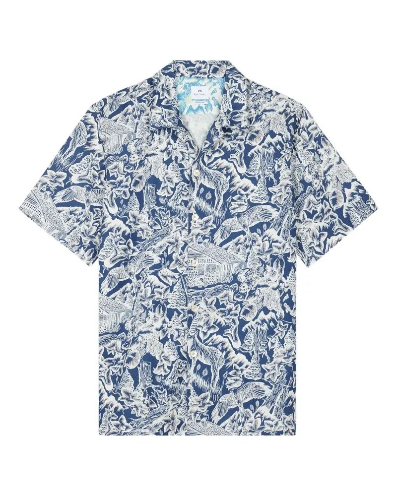 Paul Smith Hemd mit Chalet-Print - Blau Blau