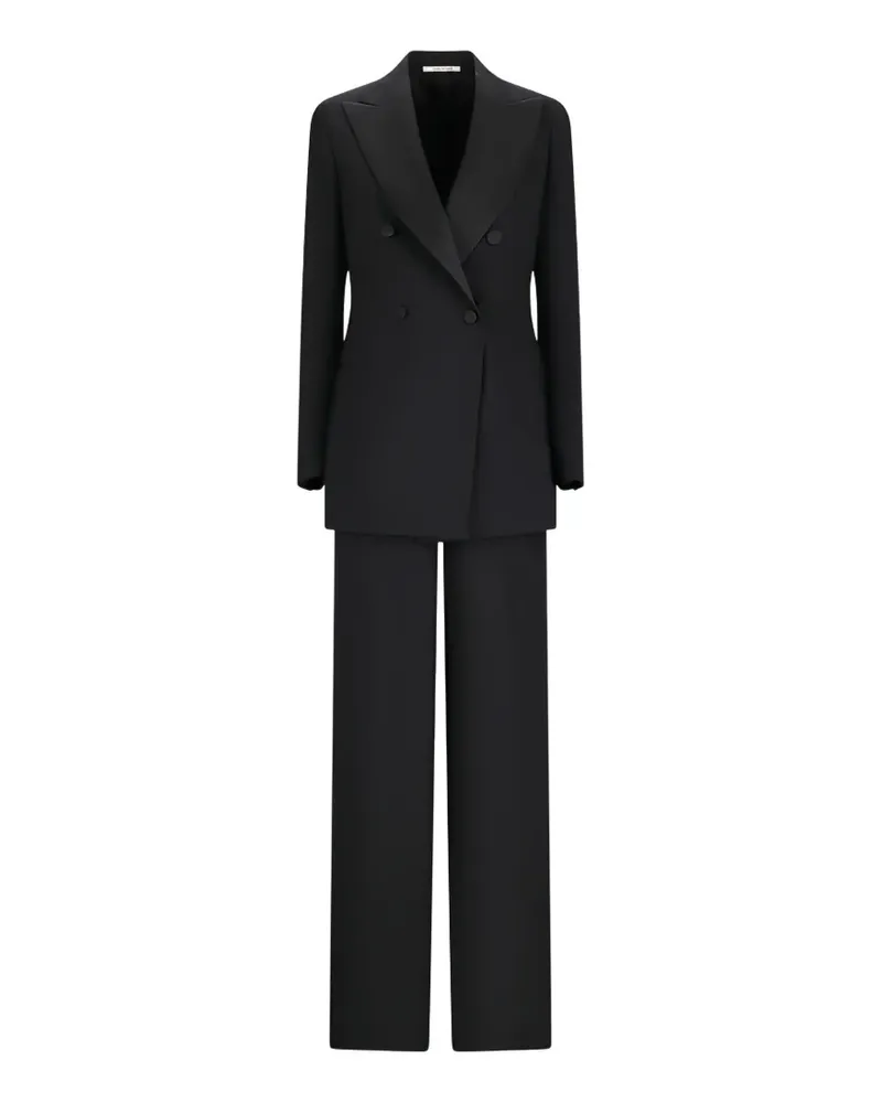 Tagliatore double-breasted peak-lapel suit - Schwarz Schwarz