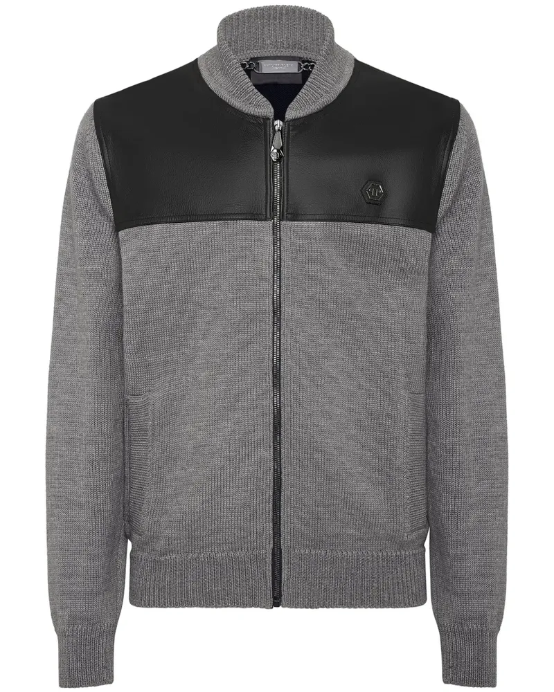 Philipp Plein Skull Bomberjacke - Grau Grau