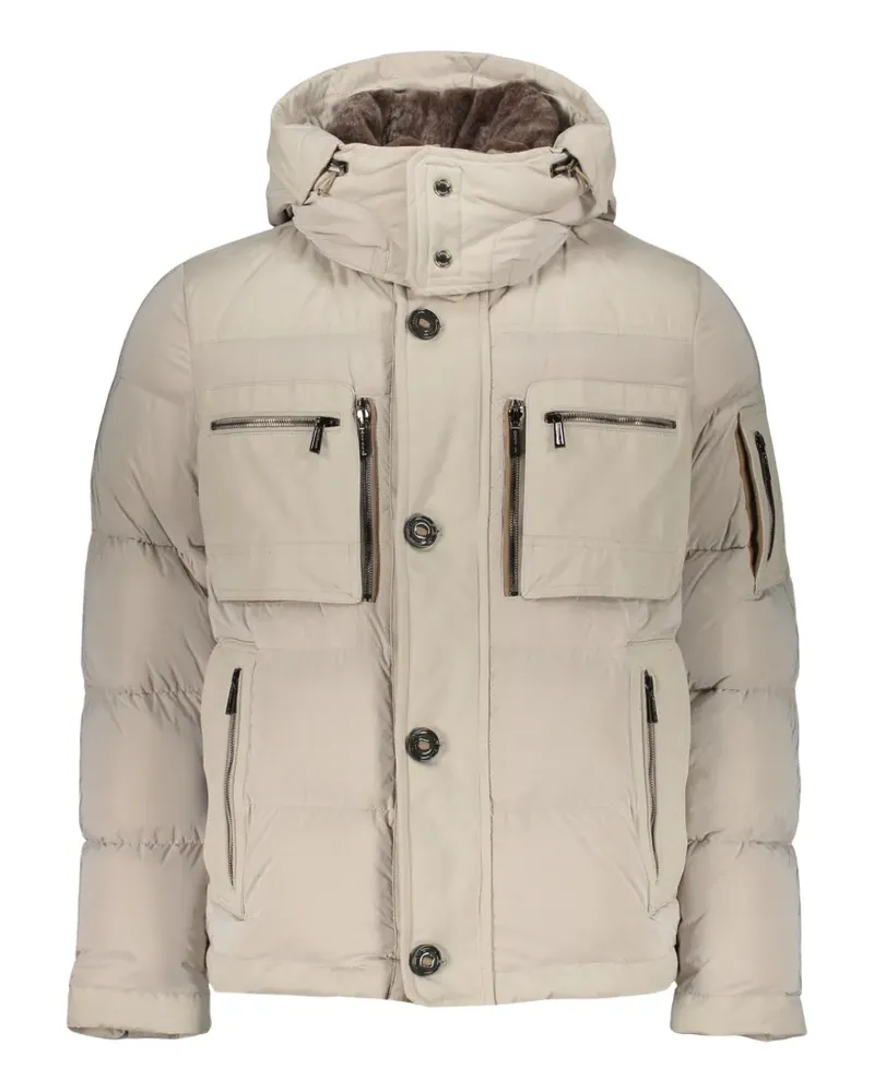 MOORER Gefütterte Kapuzenjacke - Weiß Weiß