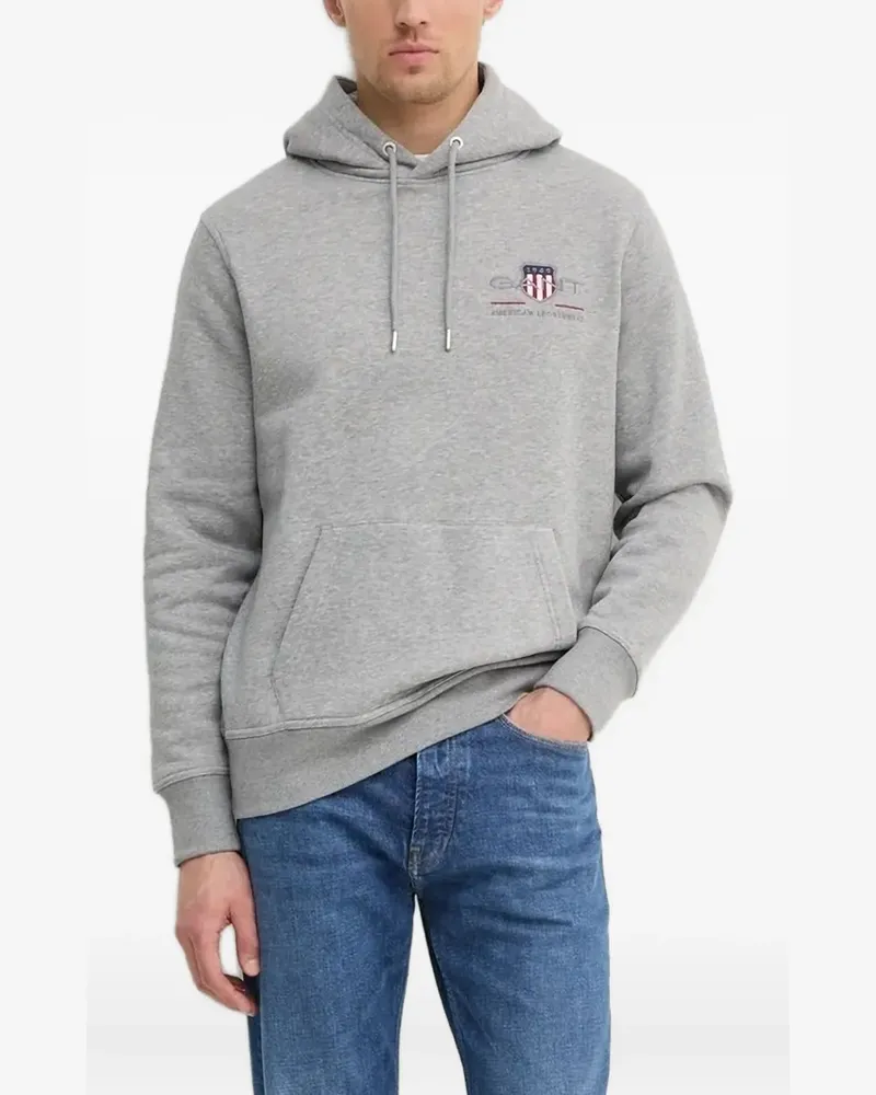 Gant Hoodie mit Logo-Stickerei - Grau Grau